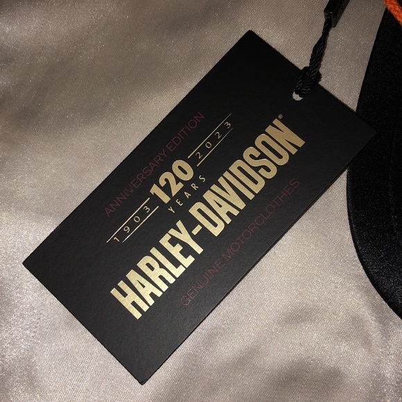 Harley Davidson 120th Anniversary Men’s Racing Flag Eagle SnapBack Hat OS NWT - Picture 7 of 16